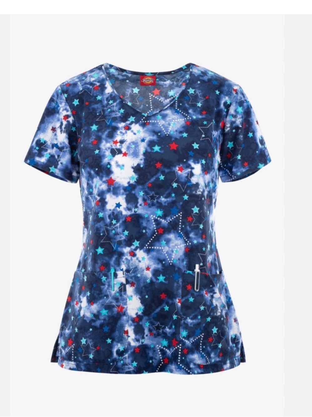 Dickies Galaxy Stars Scrub Top